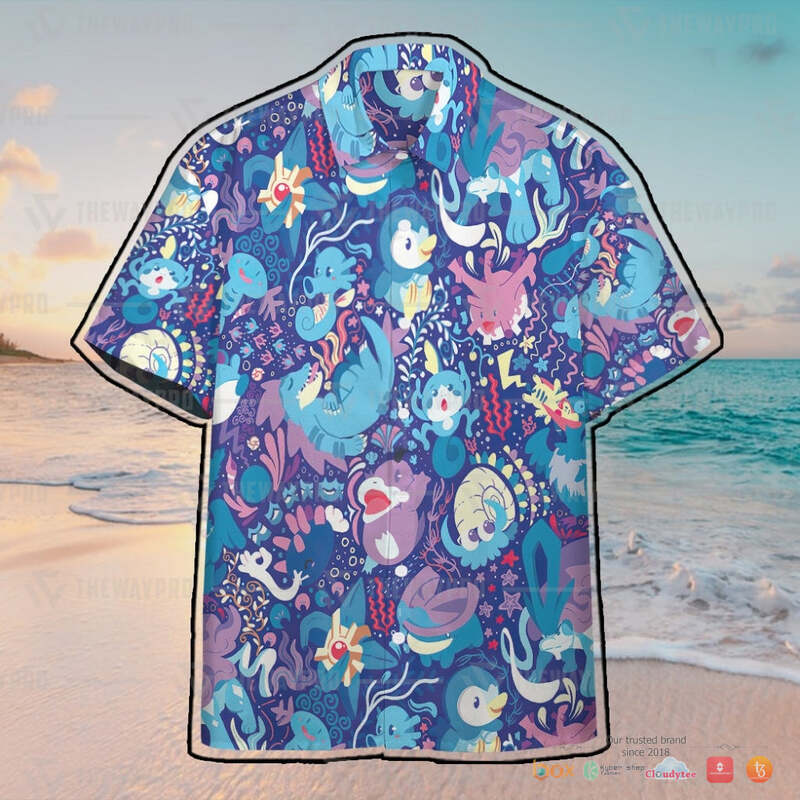 Pokemon Water 2 Hawaiian shirt