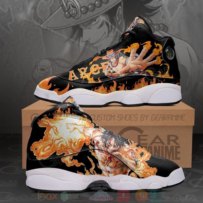 Portgas D Ace Anime One Piece Air Jordan 13 Shoes