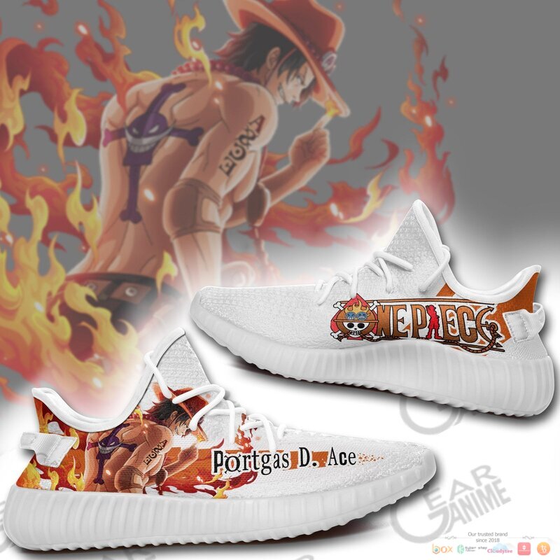 Portgas D Ace One Piece Anime yeezy shoes 3 Portgas D Ace One Piece Anime yeezy sneaker 1 2