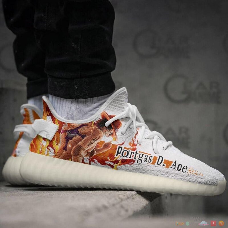 Portgas D Ace One Piece Anime yeezy shoes 4 Portgas D Ace One Piece Anime yeezy sneaker 1 2 3