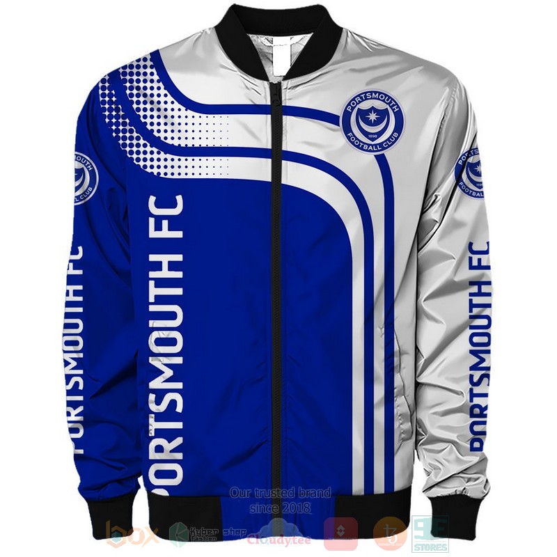 Portsmouth FC blue white 3D shirt hoodie 1 2 3 4 5