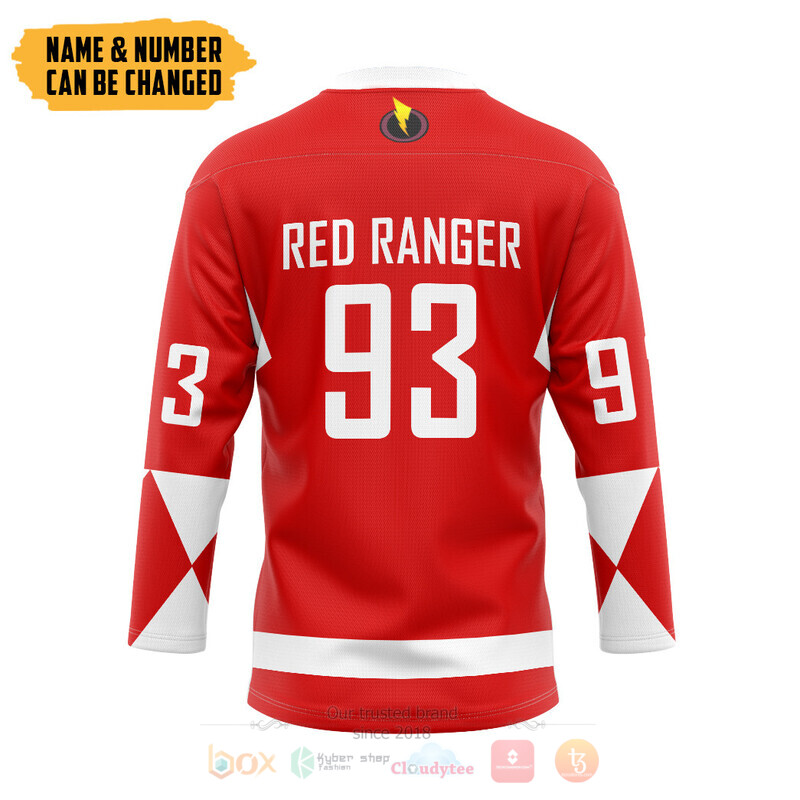 Power Ranger Red Ranger Custom Hockey Jersey 2 Power Ranger Red Ranger Custom Hockey Jersey 1