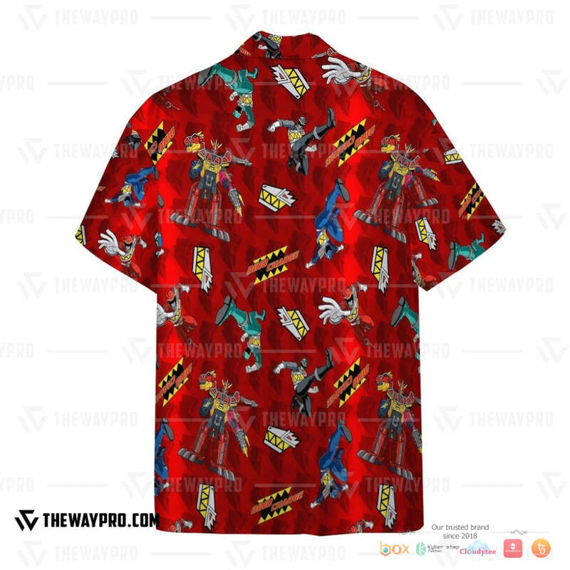 Power Rangers Dino Charge Pattern Hawaiian shirt, short 2 Power Rangers Dino Charge Pattern Hawaiian shirt short 1