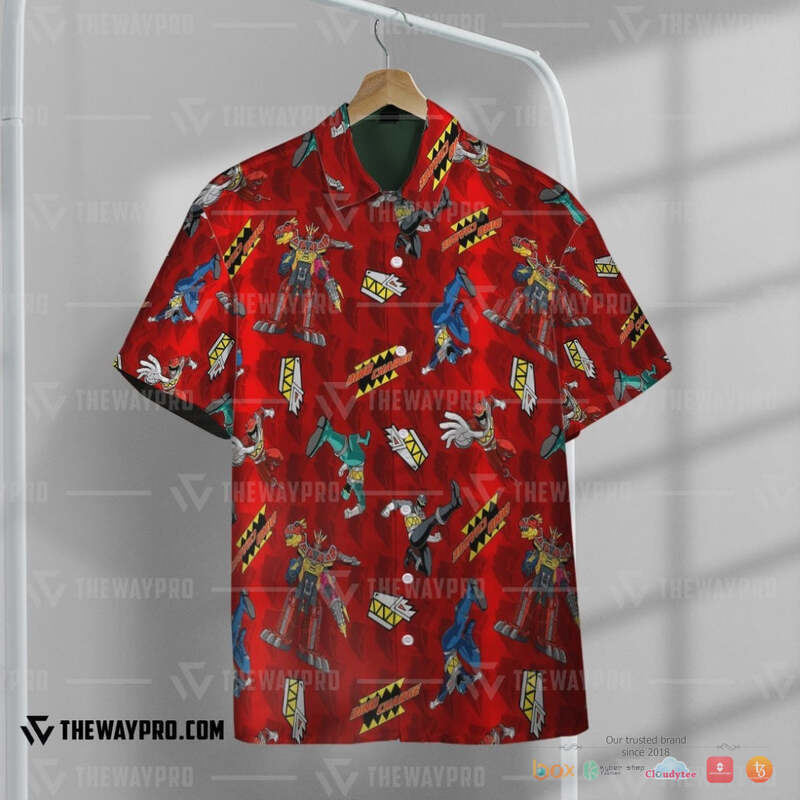 Power Rangers Dino Charge Pattern Hawaiian shirt, short 3 Power Rangers Dino Charge Pattern Hawaiian shirt short 1 2