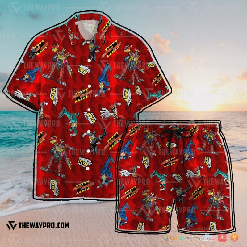 Power Rangers Dino Charge Pattern Hawaiian shirt, short 4 Power Rangers Dino Charge Pattern Hawaiian shirt short 1 2 3