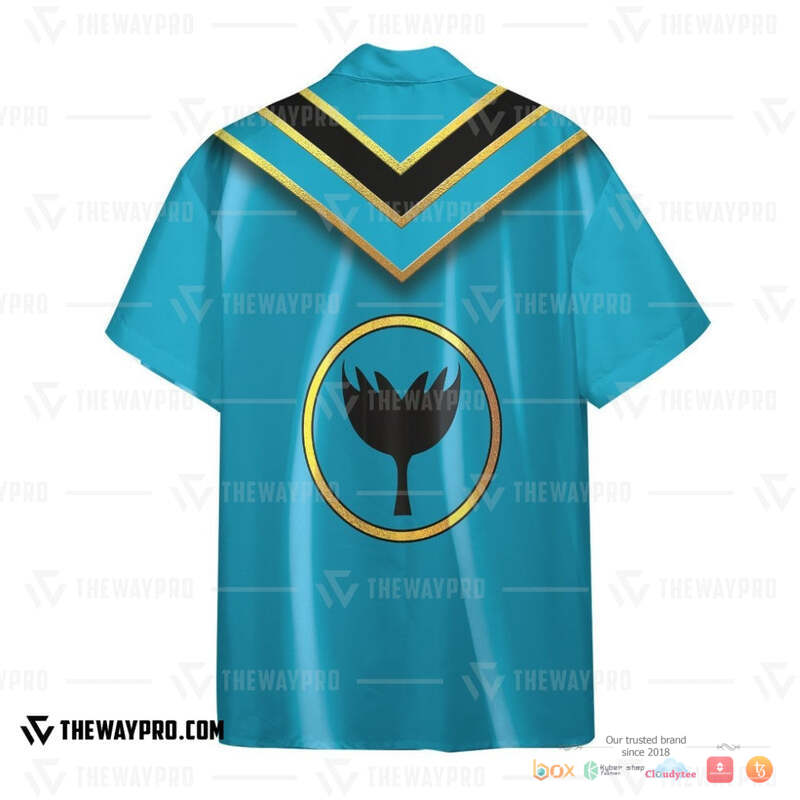 Power Rangers Mystic Force Blue Ranger Hawaiian shirt 2 Power Rangers Mystic Force Blue Ranger Hawaiian shirt 1