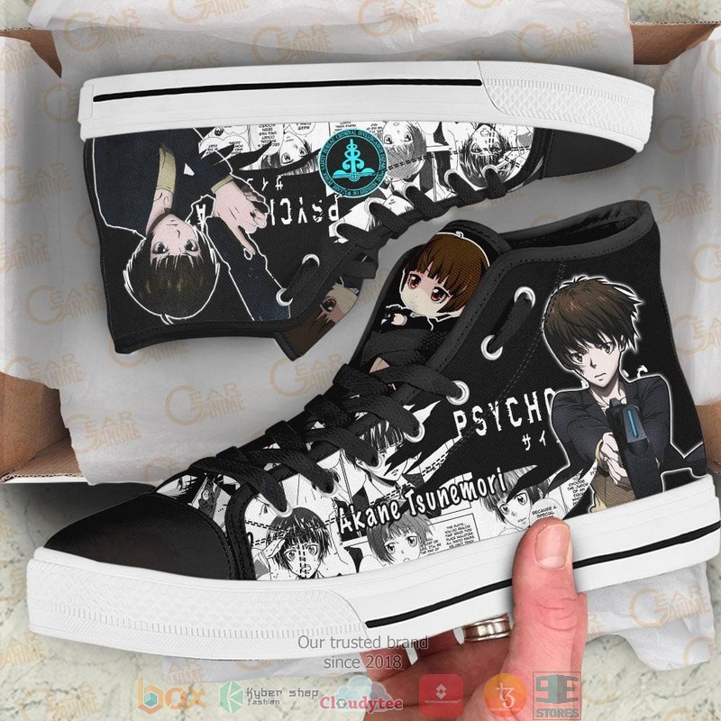 Psycho Pass Akane Tsunemori High Top Canvas Shoes 1