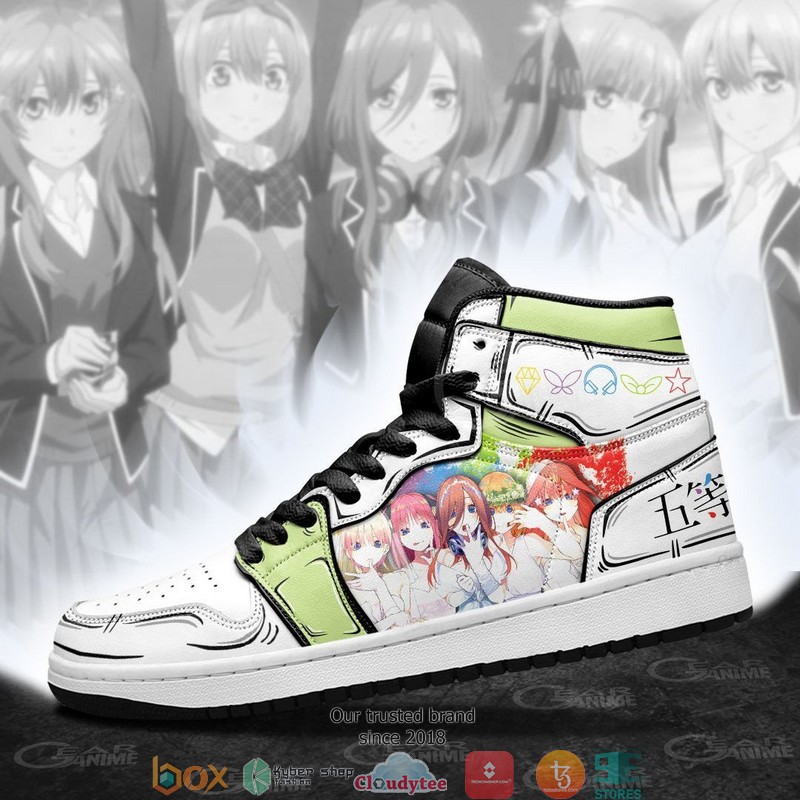 Quintessential Quintuplets Anime Air Jordan High top shoes 3 Quintessential Quintuplets Anime Air Jordan High top shoes 1 2