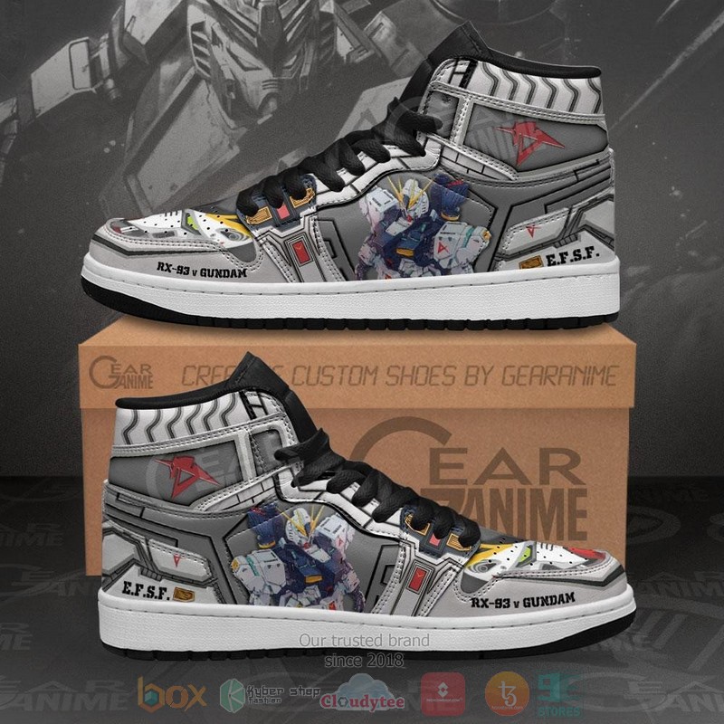 RX-93 v Gundam Gundam Anime Air Jordan high top Sneaker Shoes 8 RX 93 v Gundam Gundam Anime Air Jordan high top shoes