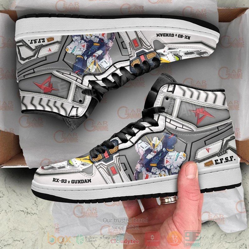 RX 93 v Gundam Gundam Anime Air Jordan high top shoes 1 2