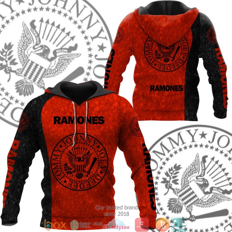 Ramones Orange Black 3d hoodie zip hoodie