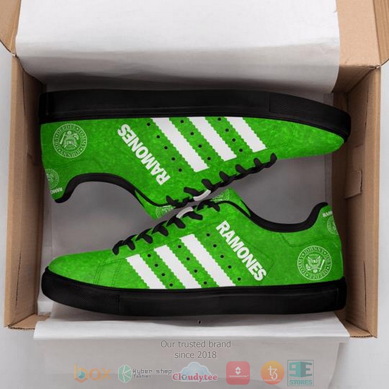 Ramones band green white Stan Smith shoes