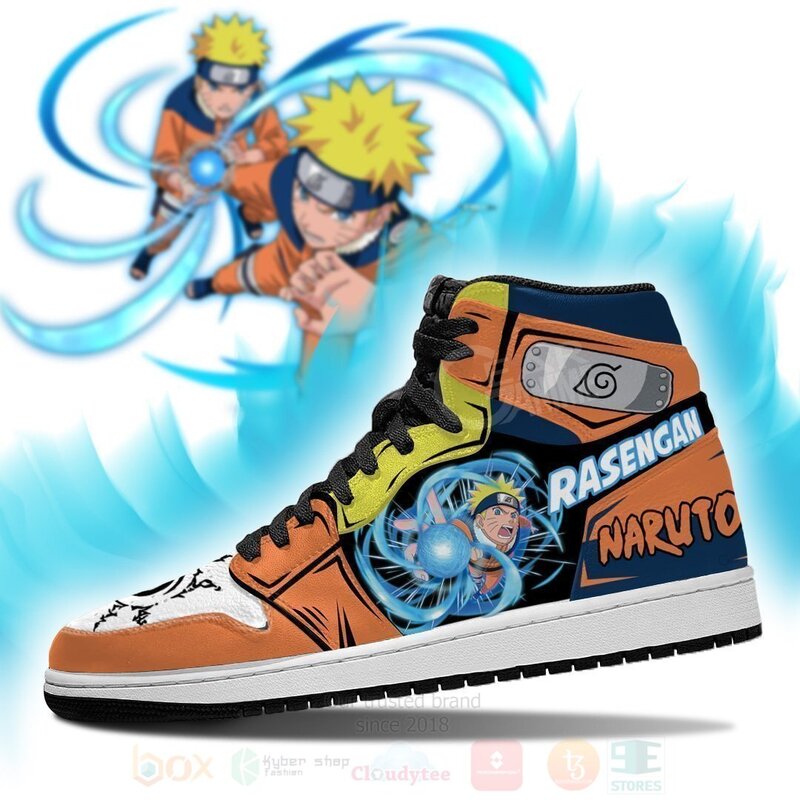 BEST Rasengan Skill Costume Boots Anime Naruto Air Jordan 1 Retro High 3 Rasengan Skill Costume Boots Anime Naruto Air Jordan High Top Shoes 1 2
