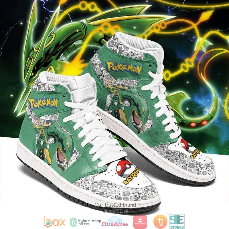 Rayquaza Anime Pokemon Air Jordan High Top Shoes 1