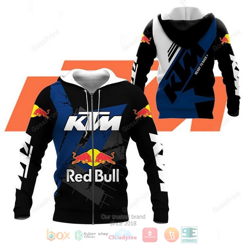 HOT Red Bull KTM Racing black blue 3d shirt, hoodie 4 Red Bull KTM Racing black blue 3d shirt hoodie 1 2 3