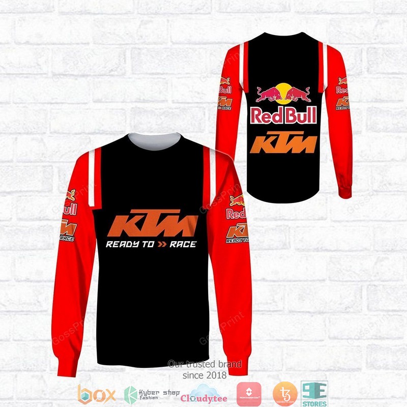 Red Bull KTM Ready to race Red 3d all over printed shirt hoodie 1