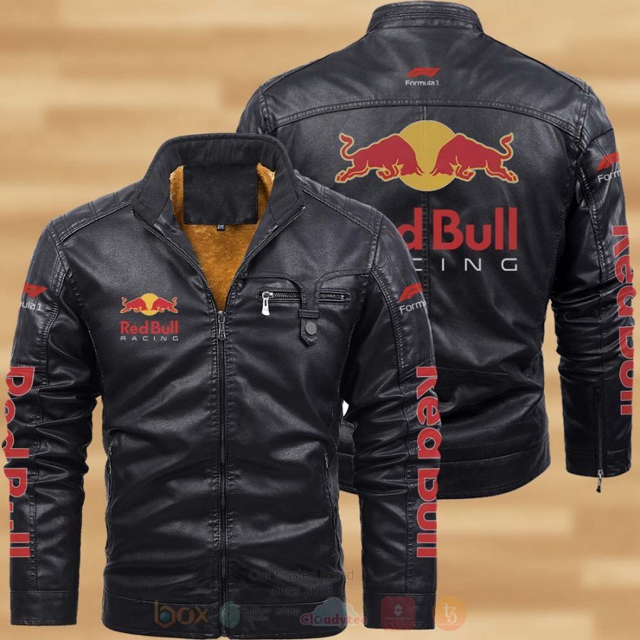 Red Bull Racing Fleece Leather Jacket