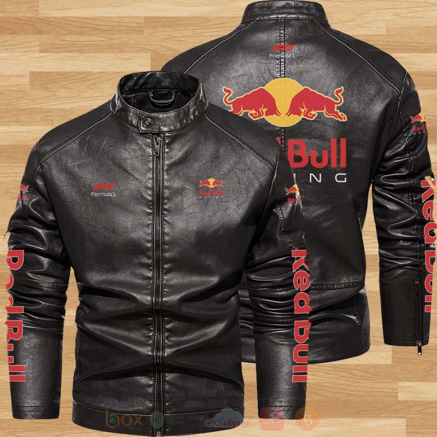 BEST Red Bull Racing Motor 2D Leather Jacket 2 Red Bull Racing Motor Leather Jacket 1