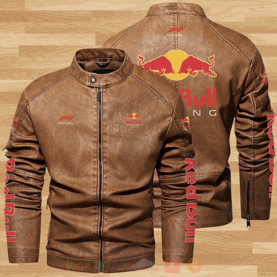 BEST Red Bull Racing Motor 2D Leather Jacket 3 Red Bull Racing Motor Leather Jacket 1 2