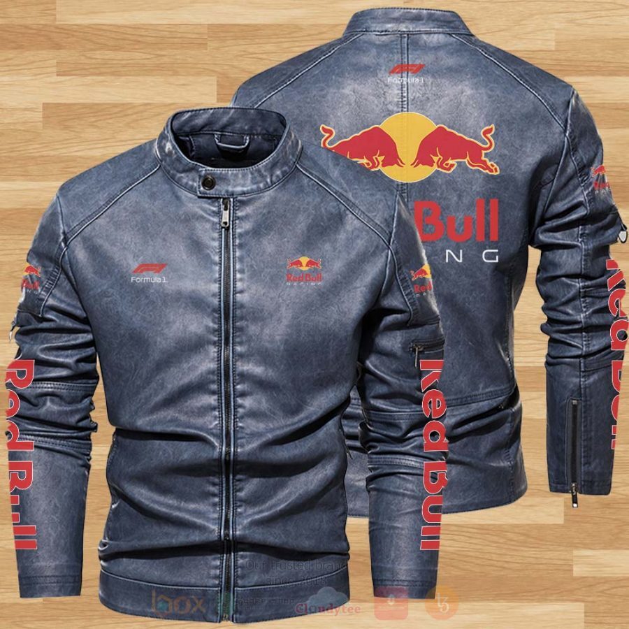BEST Red Bull Racing Motor 2D Leather Jacket 4 Red Bull Racing Motor Leather Jacket 1 2 3