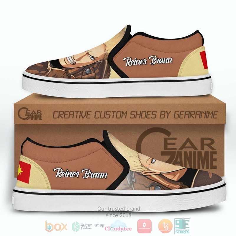 Reiner Braun Armored Titan Anime Attack On Tian Slip On Shoes 1