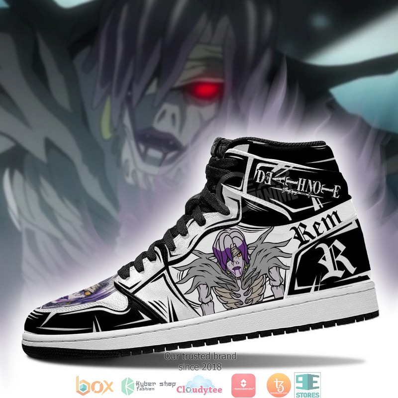 Rem Death Note Anime Air Jordan High Top Shoes 3 Rem Death Note Anime Air Jordan High Top Shoes 1 2
