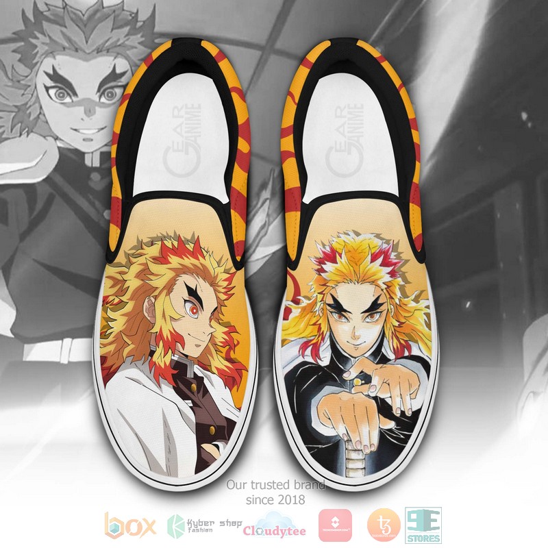 Rengoku Demon Slayer Anime Slip On Shoes