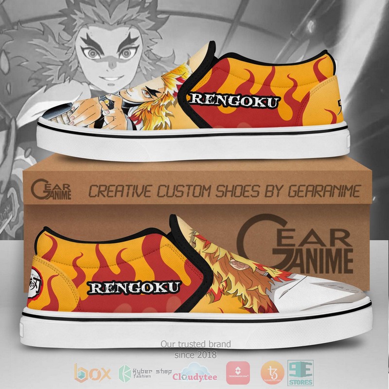 Rengoku Demon Slayer Anime Slip On Shoes 1