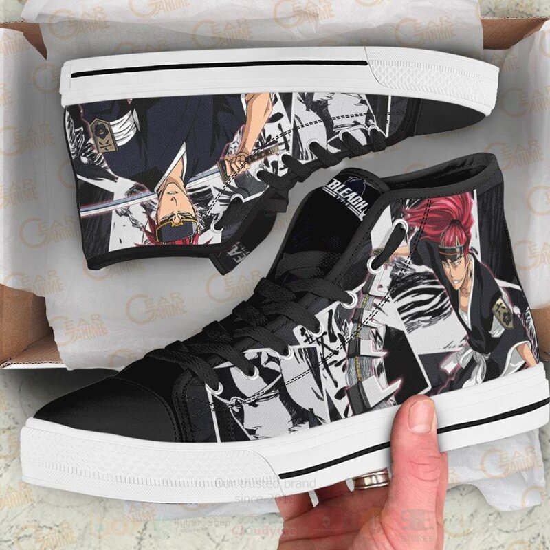 Renji Abarai Custom Bleach Anime High Top Shoes 1