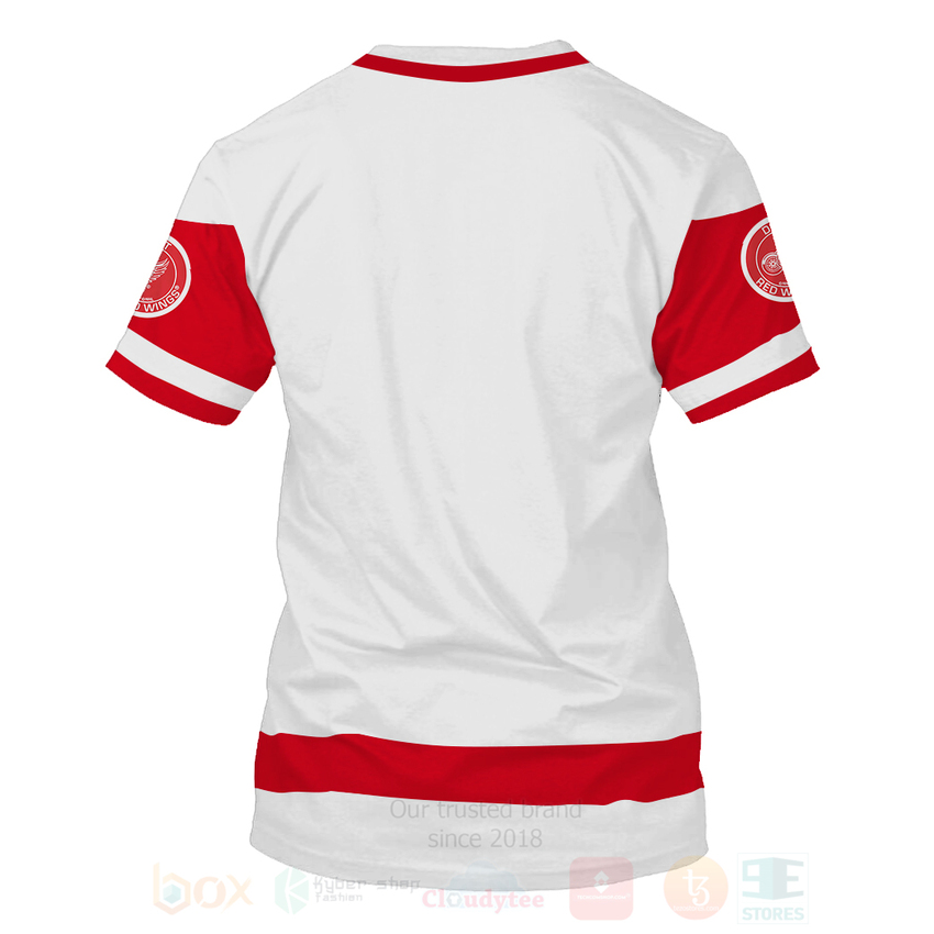 BEST NHL Detroit Red Wings Personalized Custom White Unisex 3D Hoodie, Shirt 7 NHL Detroit Red Wings Personalized White 3D Hoodie Shirt 1 2 3 4 5 6