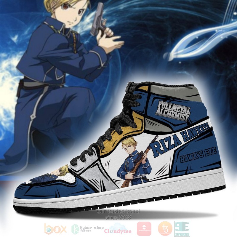 Riza Hawkeye Fullmetal Alchemist Anime Air Jordan High Top Shoes 1 2