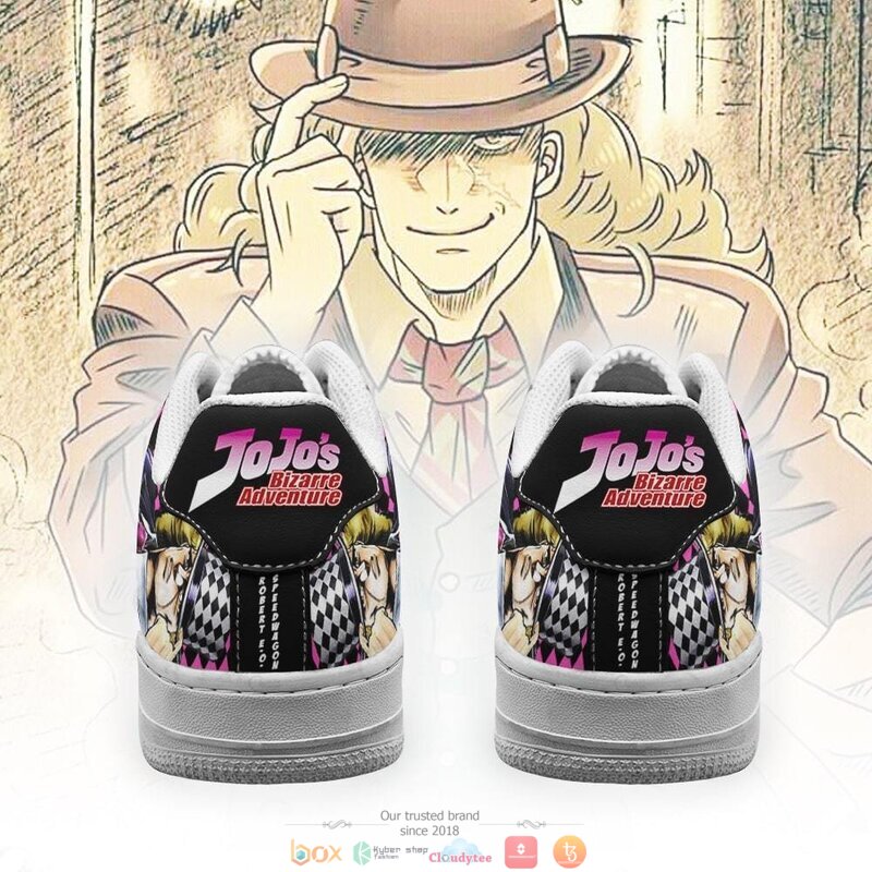 Robert E. O. Speedwagon JoJo Anime Nike Air Force Sneaker 3 Robert E O Speedwagon JoJo Anime Nike Air Force shoes 1 2