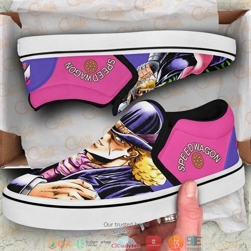 Robert Speedwagon Anime JoJos Bizarre Adventure Slip On Sneakers Shoes 1