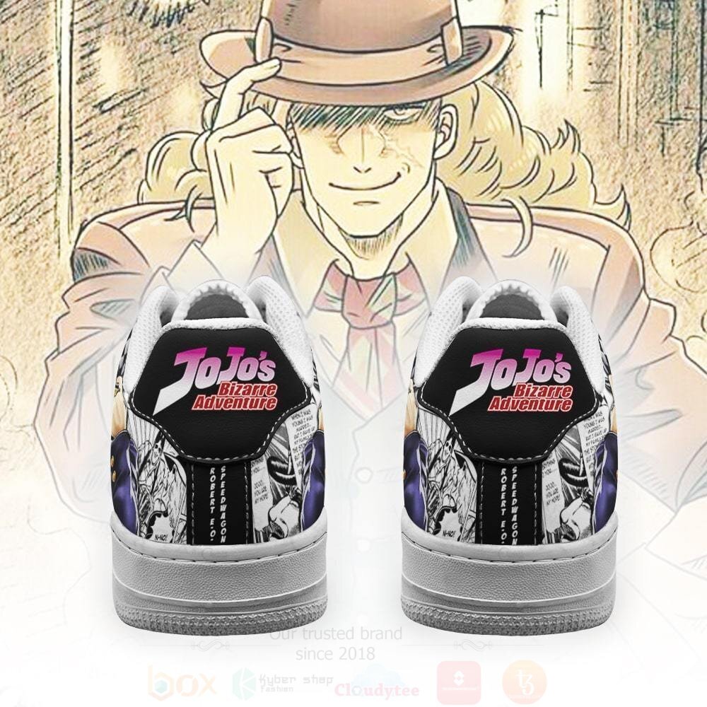 BEST Robert Speedwagon Manga Style JoJo's Anime Nike Air Force Shoes 3 Robert Speedwagon Manga Style JoJos Anime NAF Shoes 1 2