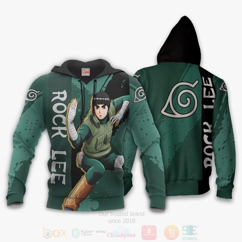 BEST Rock Lee Custom Anime 3D Hoodie, T-Shirt 3 Rock Lee Custom Anime 3D Hoodie Shirt 1 2