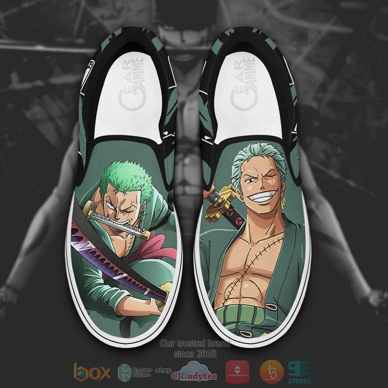Roronoa Zoro One Piece Anime Slip On Shoes