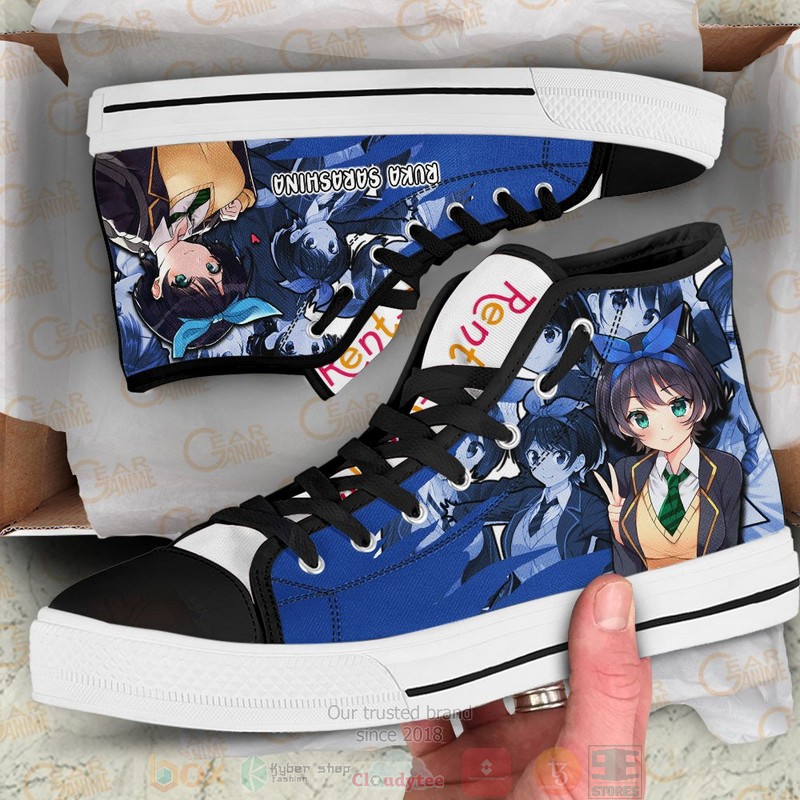 Ruka Sarashina Rent A Girlfriend Anime Canvas High Top Shoes 1