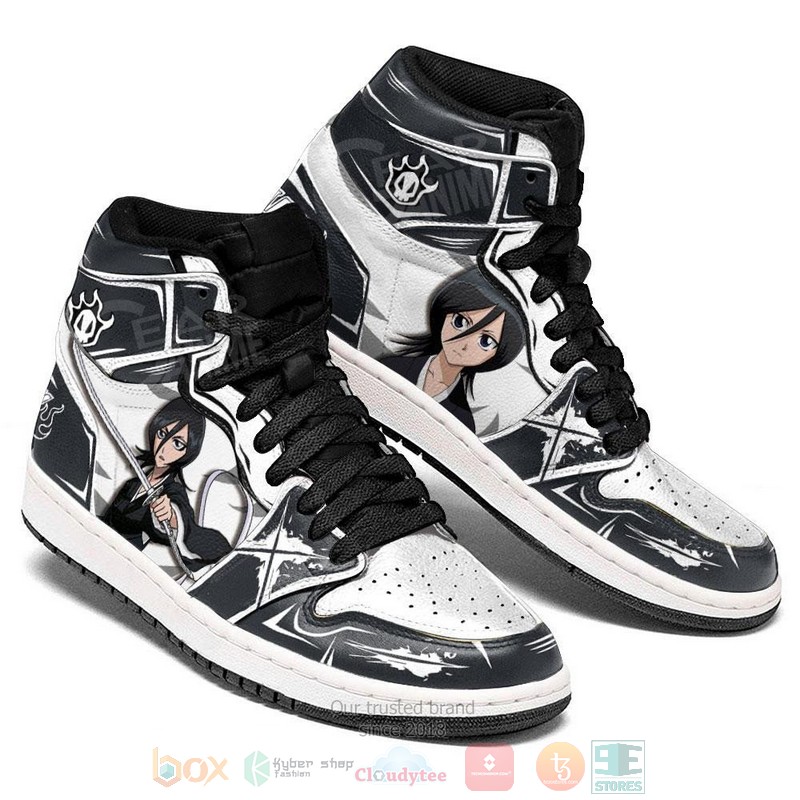 Rukia Kuchiki Anime Bleach Air Jordan high top Sneaker Shoes 3 Rukia Kuchiki Anime Bleach Air Jordan high top shoes 1 2
