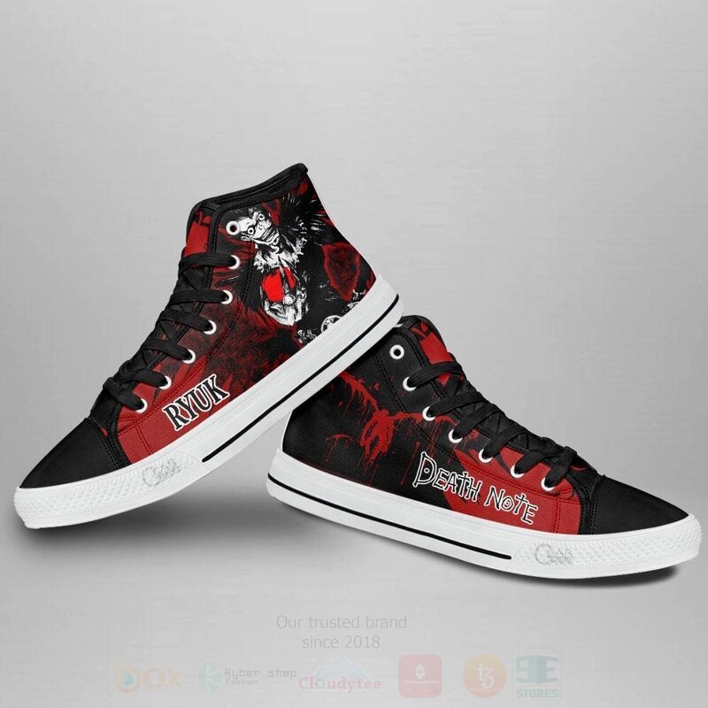 BEST Ryuk Custom Death Note Anime High Top Canvas Sneakers 3 Ryuk Custom Death Note Anime High Top Shoes 1 2