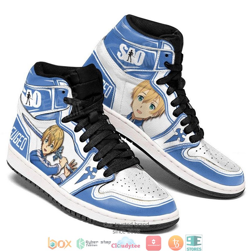 SAO Eugeo Anime Sword Art Online Air Jordan High top shoes 1