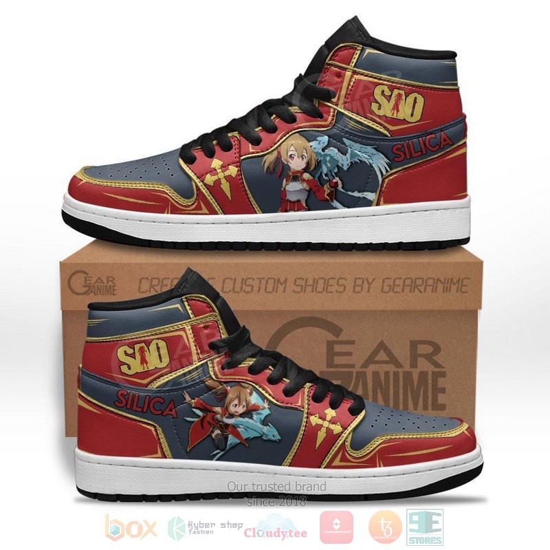 SAO Silica Anime Sword Art Online Air Jordan high top shoes