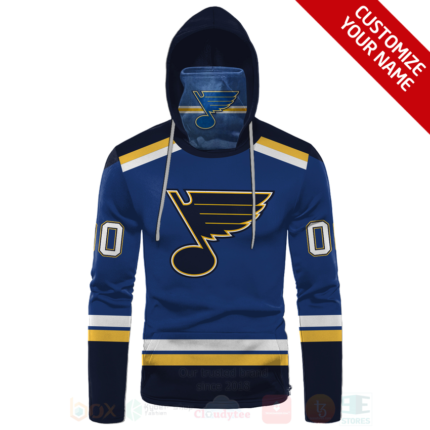 NHL St Louis Blues Personalized 3D Hoodie Mask 1