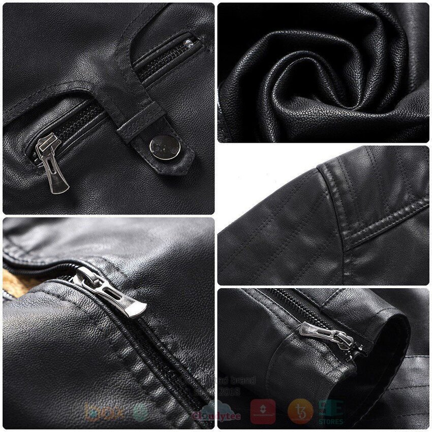 BEST Saab Automobile 2D Fleece Leather Jacket 4 Saab Automobile Fleece Leather Jacket 1 2 3