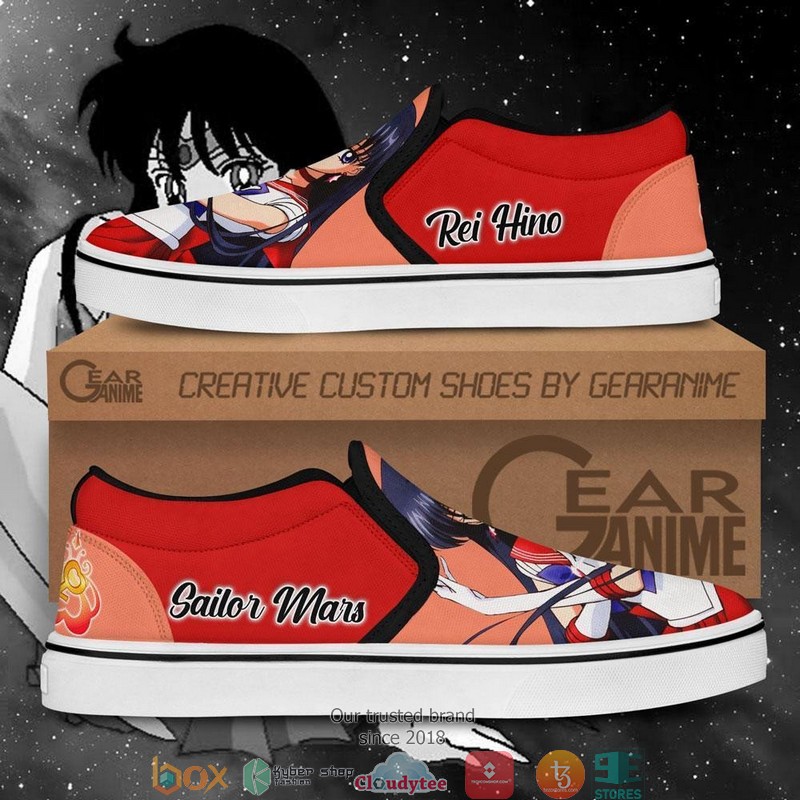 Sailor Mars Sailor Anime Slip On Sneakers Shoes 1