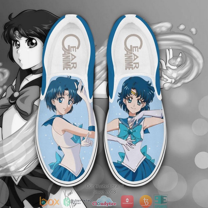Sailor Mercury Sailor Anime Slip On Sneakers Shoes