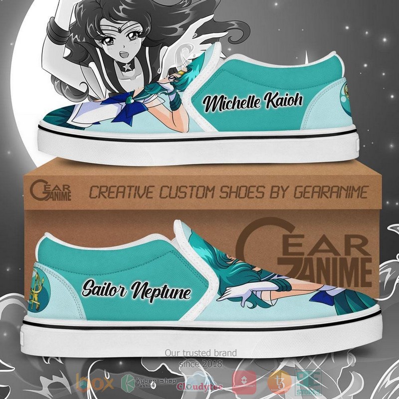 Sailor Neptune Anime Sailor Slip On Shoes 1