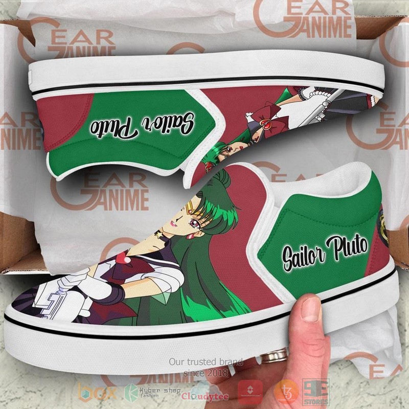 Sailor Pluto Sailor Anime Slip-On Sneaker Shoes 3 Sailor Pluto Sailor Anime Slip On Shoes 1 2