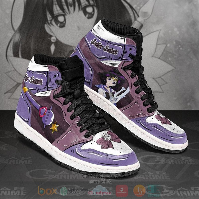 Sailor Saturn Sailor Anime Air Jordan high top shoes 1