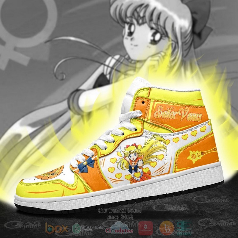 Sailor Venus Sailor Anime Air Jordan high top Sneaker Shoes 3 Sailor Venus Sailor Anime Air Jordan high top shoes 1 2