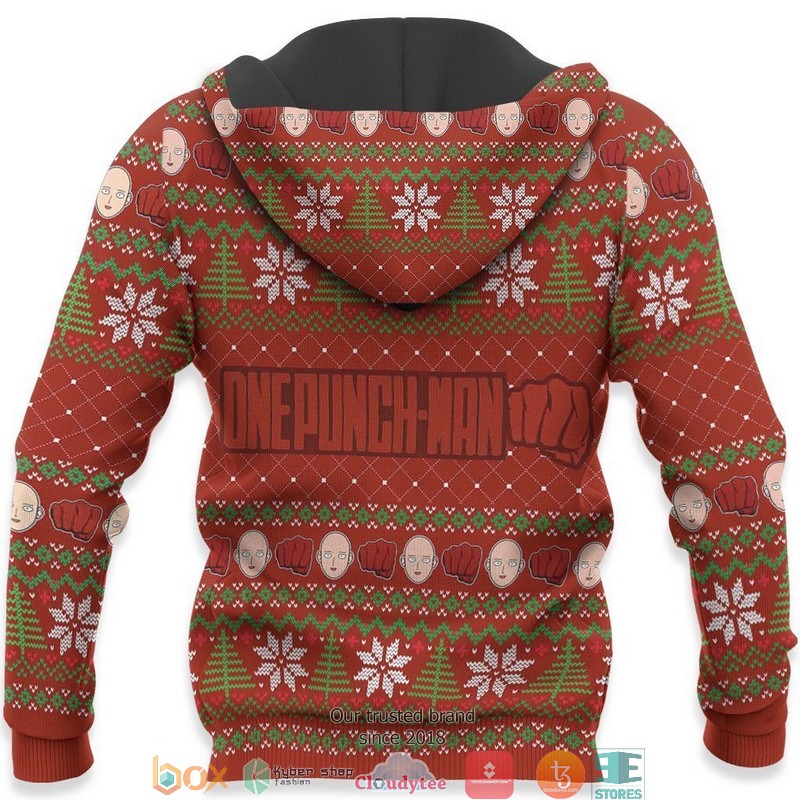 Saitama Oppai One Punch Man Anime Xmas 3d shirt hoodie 1 2 3 4 5